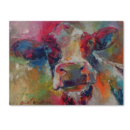 TRADEMARK FINE ART Richard Wallich 'Art Cow 4592' Canvas Art, 14x19 ALI6670-C1419GG